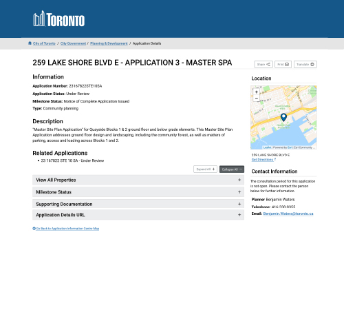 Application Materials (SPAs): Master Site Plan